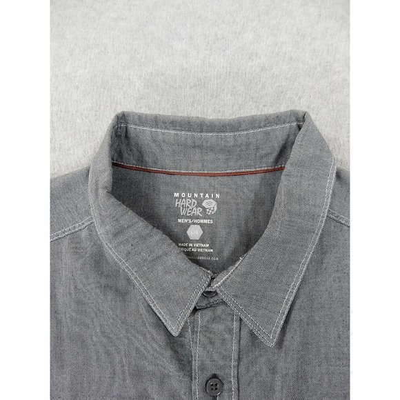 Mountain Hardwear Double Pocket S/S Button‎ Down Shirt (Men's Large) Blue/Gray - Picture 3 of 7